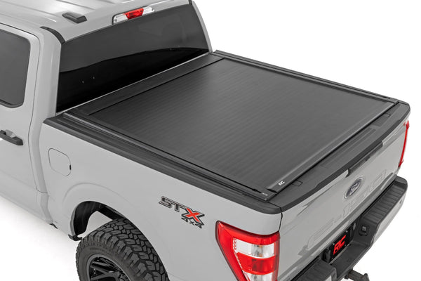 Rough Country - Powered Retractable Bed Cover - 5'7 In. Bed - Ford F-150 2WD/4WD (2015-2025)