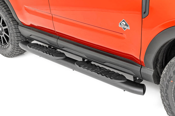 Rough Country - Oval Nerf Steps - Black - Ford Bronco Sport 4WD (2021-2025)