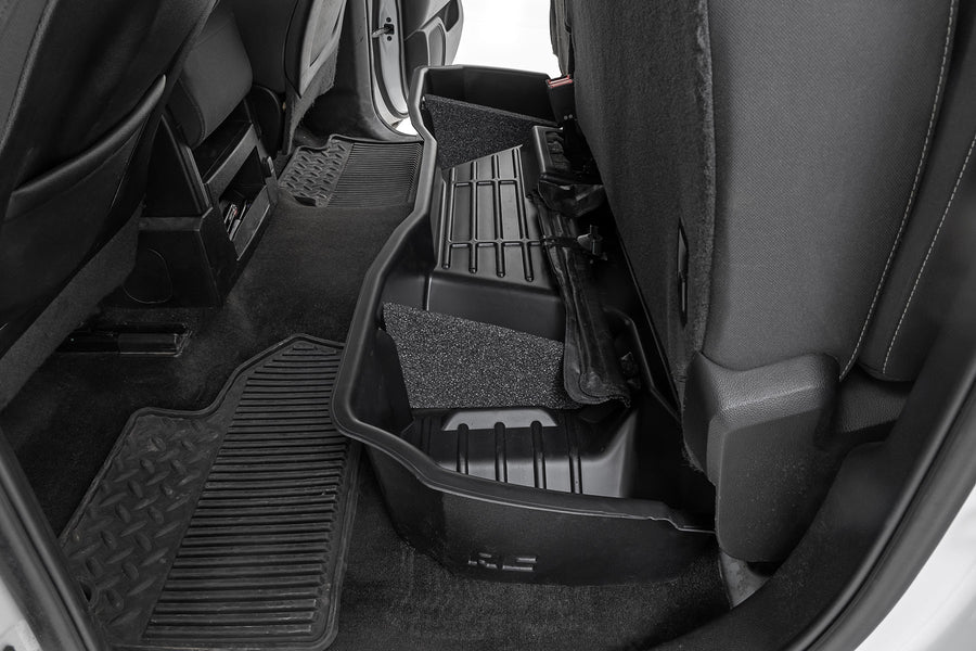 Rough Country - Under Seat Storage - Double Cab - Chevy/GMC 1500/2500HD/3500HD 2WD/4WD