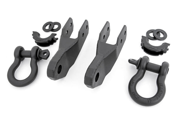 Rough Country - Tow Hook To Shackle Bracket - D-Ring Combo - Chevy Colorado 2WD/4WD (15-22)