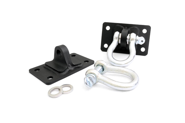 Rough Country - D Ring Shackles And Mounts - Stubby Winch Bumpers - Jeep Wrangler JK/Wrangler Unlimited (07-18)
