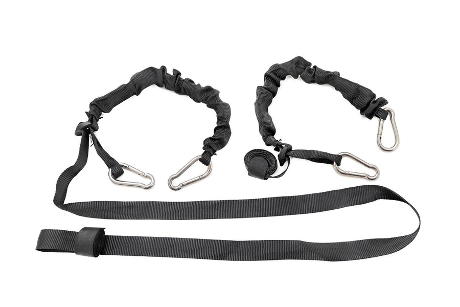 Rough Country - Elastic Straps - Carabiner Ends - 1 In. X 6' - Pair