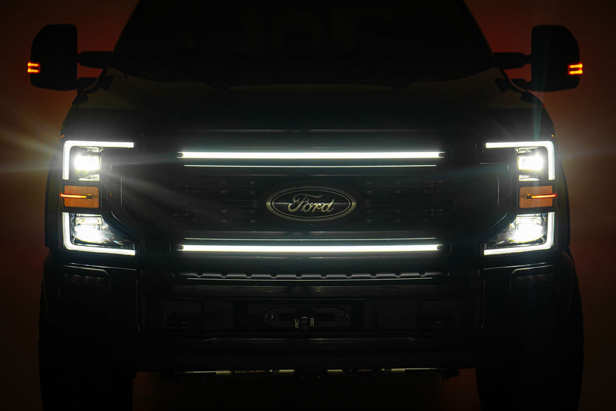 Rough Country - LED Light Kit - Grille Mount - 30 Inch DRL - Ford F-250/F-350 Super Duty (17-22) - 70990A