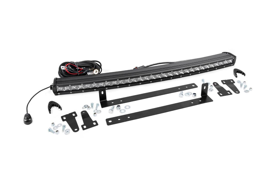 Rough Country - LED Light Kit - Grille Mount - 30 In. Chrome Single Row - Ford F-150 (09-14)