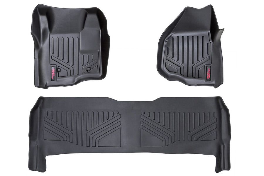 Rough Country - Floor Mats - FR & RR - Depressed Pedal - Ford F-250/F-350 Super Duty (11-16)