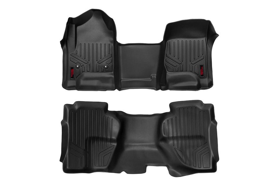 Rough Country - Floor Mats - FR & RR - OV Hump - Ext Cb - Chevy/GMC 1500/2500HD/3500HD 2WD/4WD