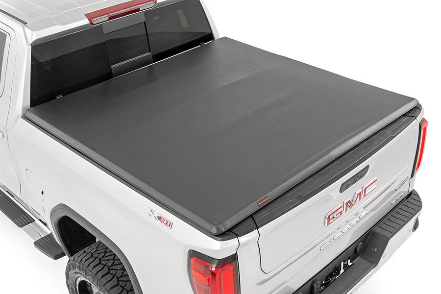 Rough Country - Soft Tri-Fold Bed Cover - 6'7 In. Bed - Chevy/GMC Sierra/Silverado 1500 (19-25)