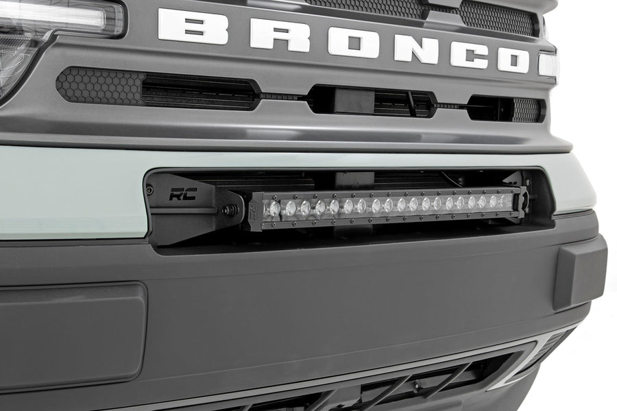 Rough Country - LED Light Kit - Bumper Mount - 20 In. Black Single Row - Ford Bronco Sport (21-25)