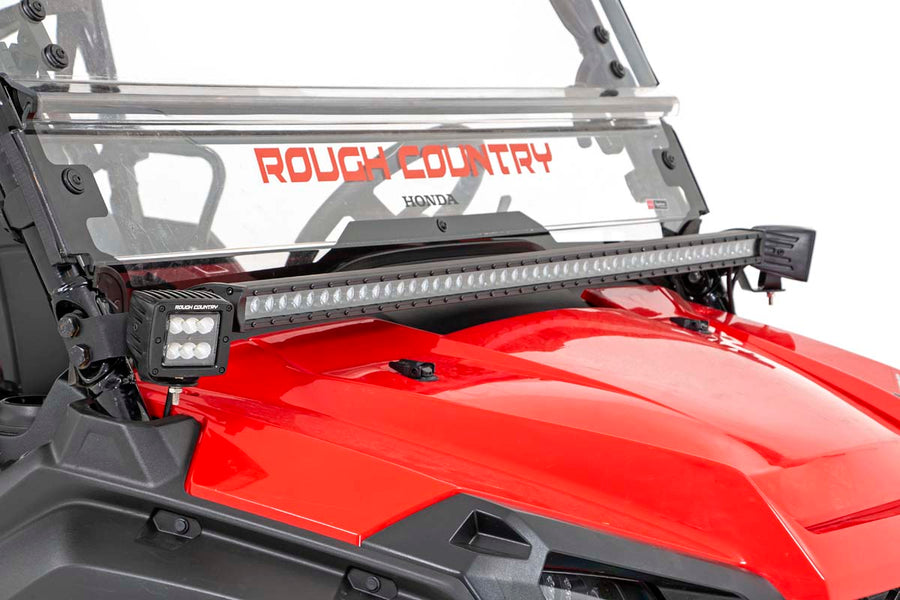 Rough Country - LED Light Kit - Cage Mount - 2 In. Black Pair - Honda Pioneer 1000