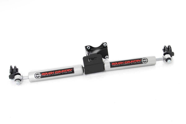 Rough Country - N3 Steering Stabilizer - Dual - 2-8 Inch Lift - Jeep Wrangler JK/Wrangler Unlimited (07-18)