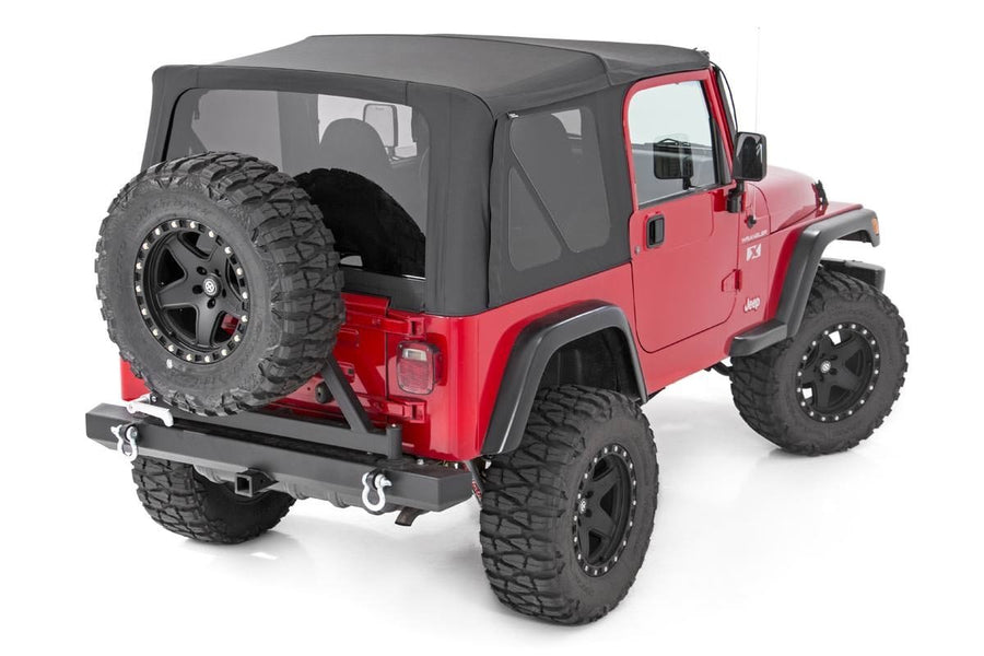 Rough Country - Soft Top - Replacement - Black - Half Doors - Jeep Wrangler TJ 4WD (97-06)