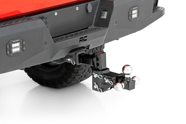 Rough Country - Adjustable Trailer Hitch - 6 Inch Drop - Multi-Ball Mount - Fits 2 Inch Receiver