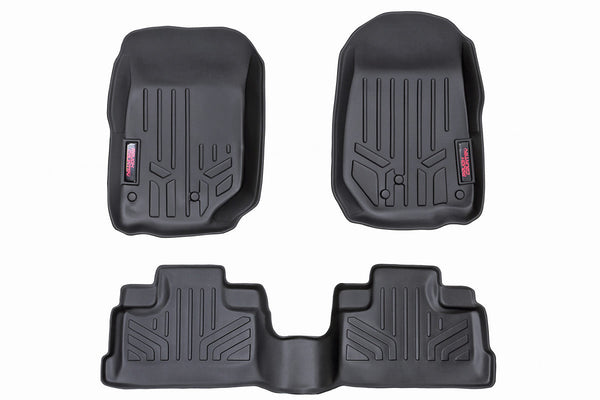 Rough Country - Floor Mats - FR & RR - 4 Door - Jeep Wrangler Unlimited 2WD/4WD (2007-2013)
