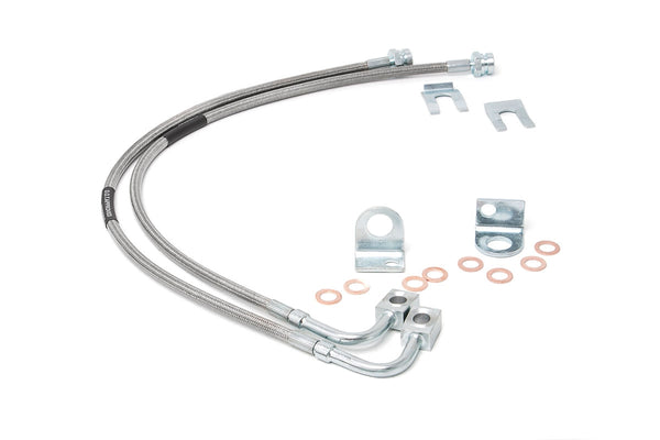 Rough Country - Brake Lines - Stainless - Front - 4-6 Inch Lift - Jeep Wrangler JK/Wrangler Unlimited (07-18)