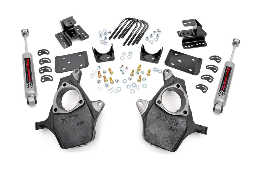 Rough Country - Lowering Kit - Knuckle - 2 In.FR - 4 In.RR - Chevy/GMC 1500 (07-14)