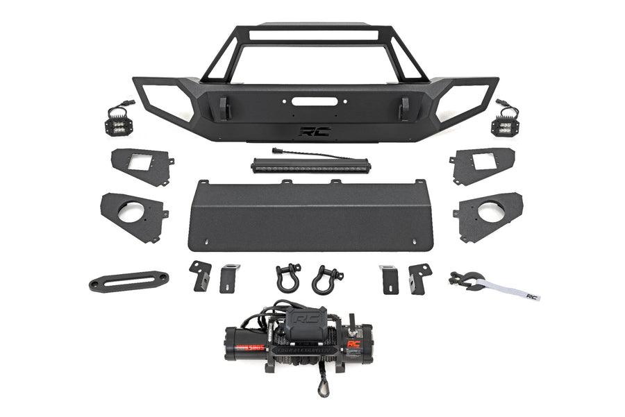 Rough Country - Front Winch Bumper - 9500S - Jeep Gladiator JT/Wrangler JK & JL/Wrangler Unlimited 4WD - 10660