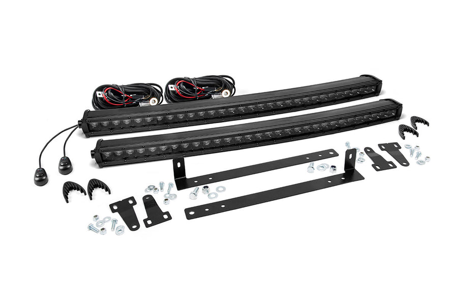 Rough Country - LED Light Kit - Grille Mount - Dual 30 In. Black Single Row - Ford F-150 (09-14)