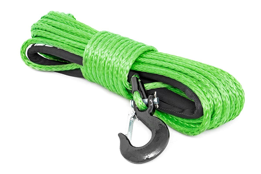 Rough Country - Synthetic Rope - 3/8 Inch - 85 Ft - Lime Green