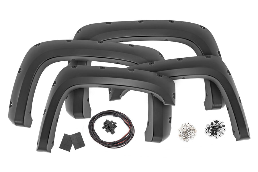 Rough Country - Pocket Fender Flares - 6'7 In. & 8' Bed - 836 Blue Granite - Chevy Silverado 1500/2500HD/3500HD (07-14)