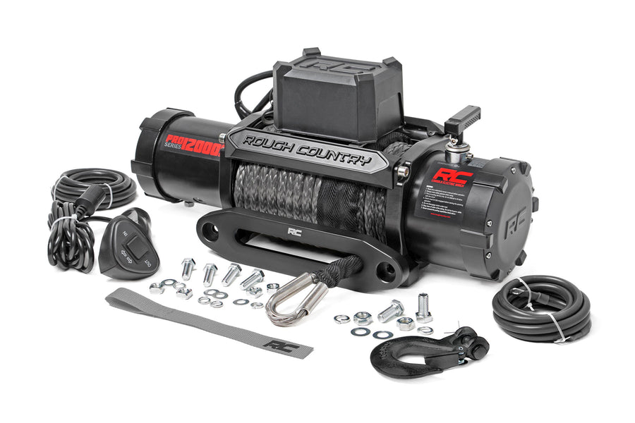 Rough Country - 12000-Lb Pro Series Winch - Synthetic Rope