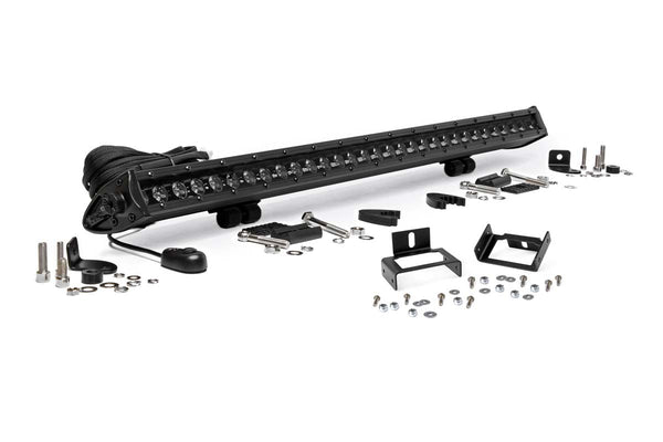 Rough Country - LED Light Kit - Grill Mount - 30 In. Black Single Row - Ford F-250/F-350 Super Duty (11-16)