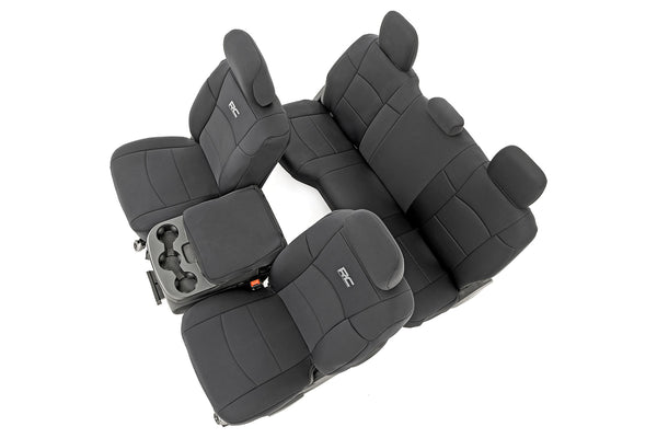 Rough Country - Seat Covers - FR & RR - 60/40 Rear Seat - Ram 2500 2WD/4WD (2019-2024)