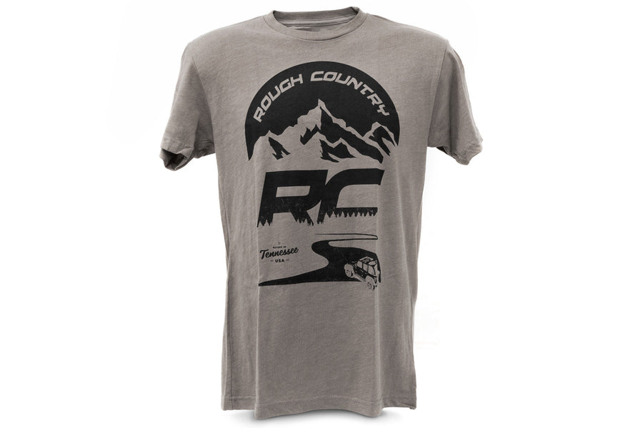 Rough Country - Rough Country T-Shirt - RC Mountains - Warm Gray - LG