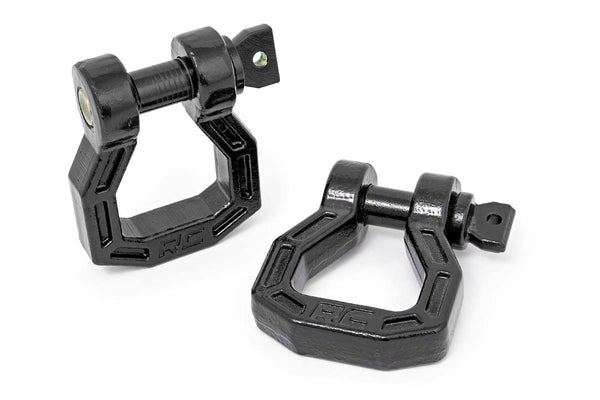 Rough Country - D-Ring - Forged - Pair - Black