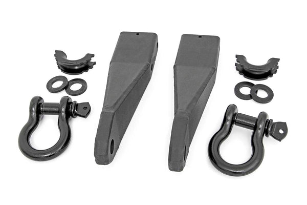Rough Country - Tow Hook Brackets - D-Ring Combo - GMC Sierra 2500 HD 2WD/4WD (2020-2025)