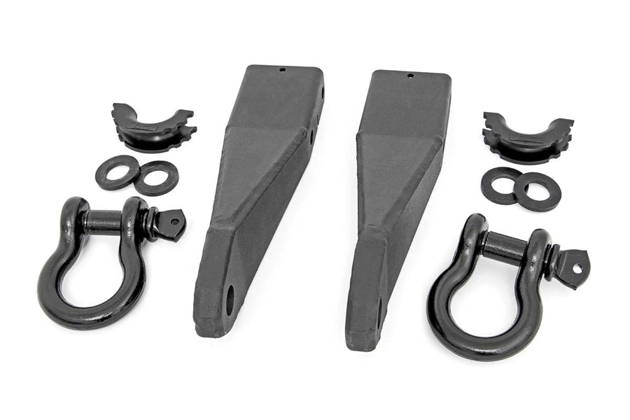 Rough Country - Tow Hook Brackets - D-Ring Combo - GMC Sierra 2500 HD 2WD/4WD (2020-2025)