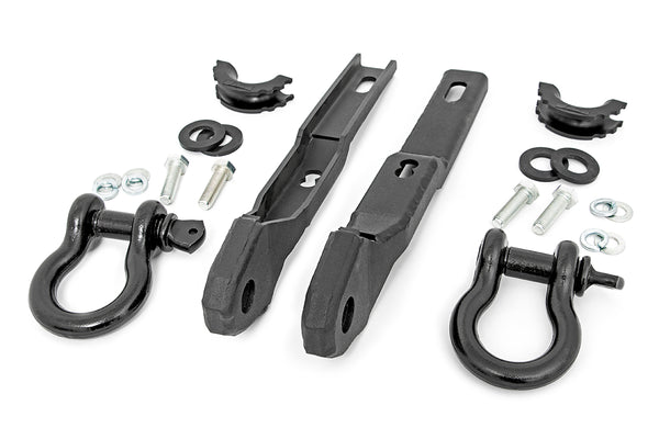 Rough Country - Tow Hook Brackets - D-Ring Combo - Nissan Titan 2WD/4WD (2017-2024)