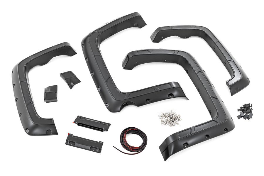 Rough Country - Fender Flares - Defender L 5'9 In. Bed - G7C Red Hot - Chevy Silverado 1500 (14-18 & Classic)