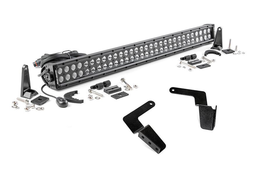 Rough Country - LED Light Kit - Bumper Mount - 30 In. Black Dual Row - Toyota FJ Cruiser (07-14)