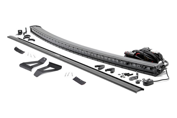 Rough Country - LED Light Kit - Windshield Mount - 50 In. BLK Single Row - Jeep Cherokee XJ (84-01)