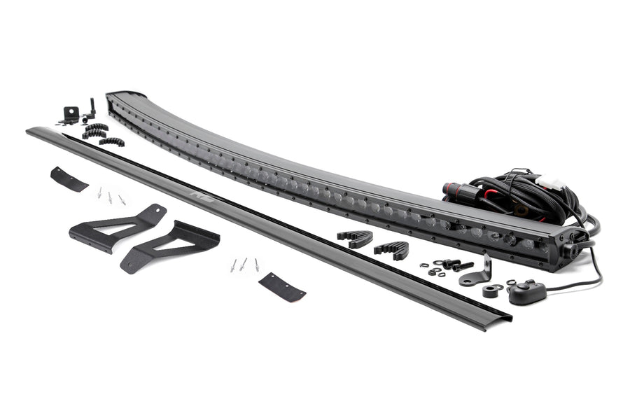 Rough Country - LED Light Kit - Windshield Mount - 50 In. BLK Single Row - Jeep Cherokee XJ (84-01)