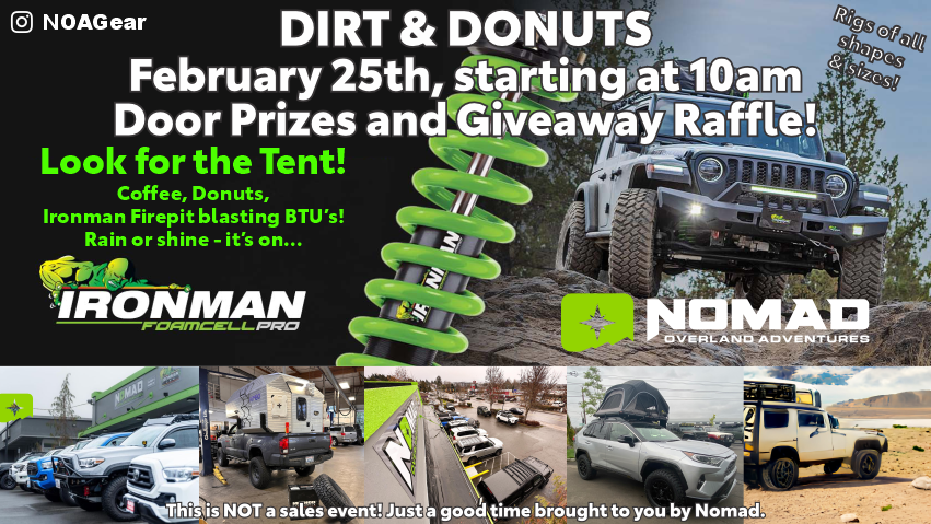 Dirt and Donuts in Burien, February 25th