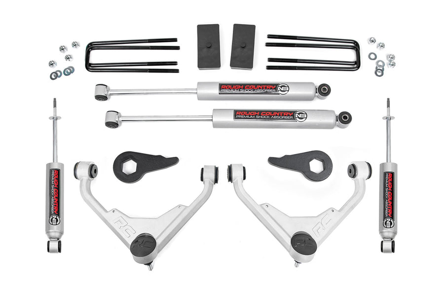Rough Country - 3 Inch Lift Kit - Chevy/GMC Sierra/Silverado 2500 HD Suburban/Yukon XL 2500 (01-10)
