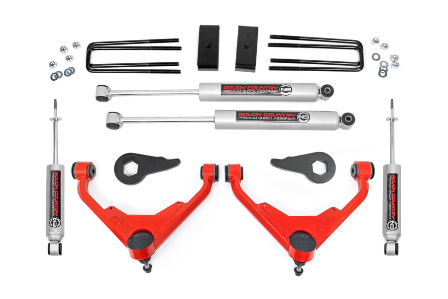 Rough Country - 3 Inch Lift Kit - FK/FF Code - Chevy/GMC Sierra/Silverado 2500 HD Suburban/Yukon XL 2500 (01-10)