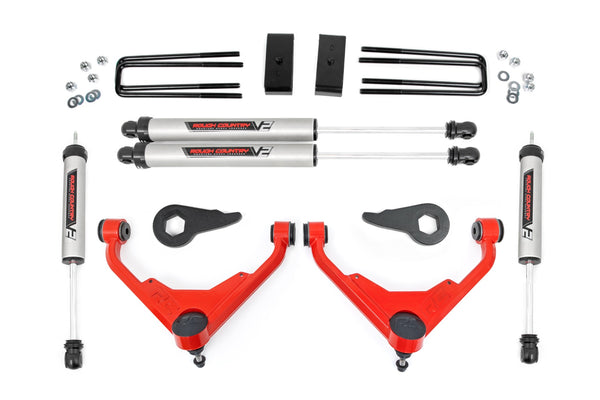 Rough Country - 3 Inch Lift Kit - FT Code - V2 - Chevy/GMC Sierra/Silverado 2500 HD Suburban/Yukon XL 2500 (01-10)