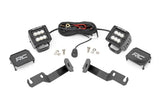 Rough Country - LED Light Kit - Ditch Mount - 2 In. Black Pair - Flood - Toyota Tacoma (05-15)
