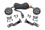 Rough Country - LED Light Kit - Ditch Mount - Black Series Round - 3.5 Inch - Amber DRL - Toyota Tacoma (05-15)