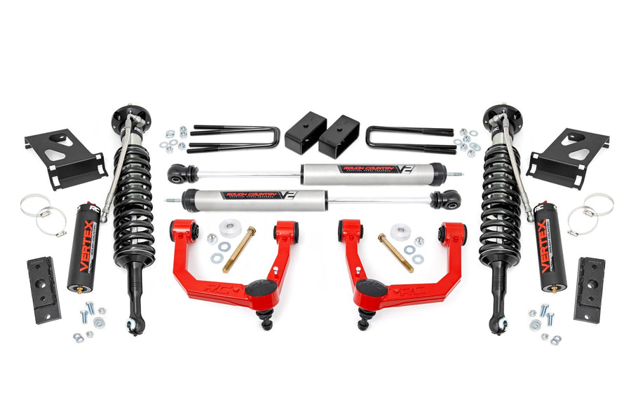 Rough Country - 3.5 Inch Lift Kit - Red UCA - Vertex/V2 - Toyota Tacoma 2WD/4WD (2005-2023)