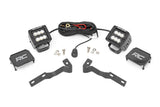 Rough Country - LED Light Kit - Ditch Mount - 2 In. Black Pair - Flood - Toyota Tacoma (16-23)