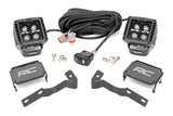 Rough Country - LED Light Kit - Ditch Mount - 2 In. Black Pair - White DRL - Toyota Tacoma (16-23)