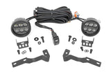 Rough Country - LED Light Kit - Ditch Mount - Black Series Round - 3.5 Inch - Amber DRL - Toyota Tacoma (16-23)
