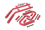Rough Country - Grab Handles - Steel - FR & RR - Red - Jeep Wrangler JK/Wrangler Unlimited (07-18)