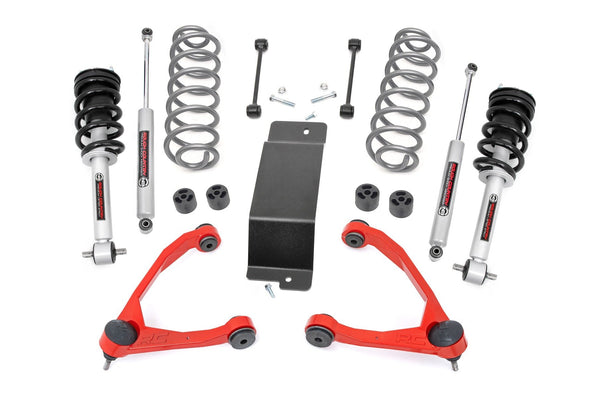 Rough Country - 3.5 Inch Lift Kit - N3 Struts - Forged UCAs RED - Chevy/GMC SUV 1500 (07-20)