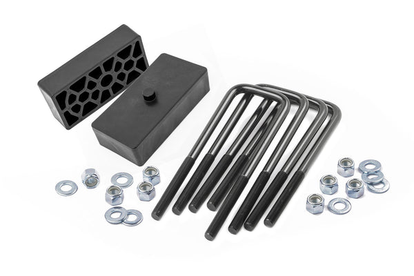 Rough Country - 1.5 Inch Block & U-Bolt Kit - Chevy Silverado 2500 HD 2WD/4WD (2001-2010)
