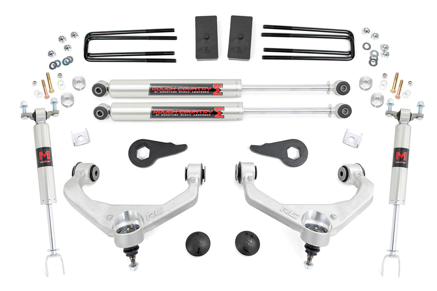 Rough Country - 3.5 Inch Lift Kit - M1 - W/ Overloads - Chevy/GMC 2500HD/3500HD (11-19)