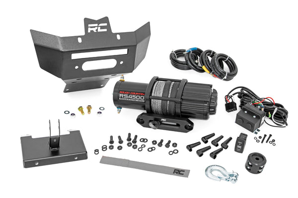 Rough Country - Winch Bumper - 4500-Lb Winch - Synthetic Rope - Can-Am Renegade 1000/Renegade 500